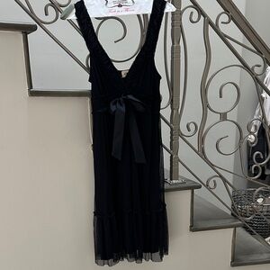 Ella Moss Black Sleeveless Dress with Bow